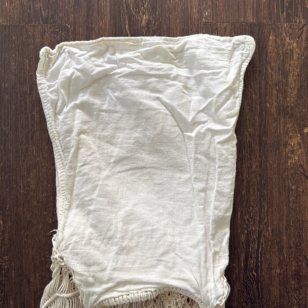 💫 Crochet Cream 70s Style Beach Hand Bag - Picture 4 of 4